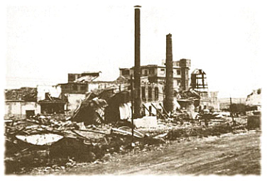 Fábrica da Van Melle em Breskens destruída